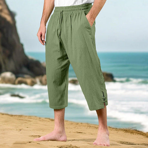 Herren Bequeme Strandhose mit seitlichen Schlitzen Aliams