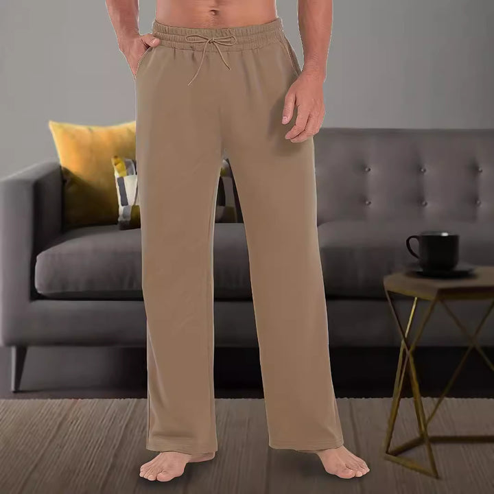 Herren bequeme Freizeithose mit verstellbarem Bund und seitlichen Taschen Aliams