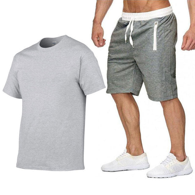 Herren sportliches T-Shirt und bequeme Shorts im lässigen Stil Aliams