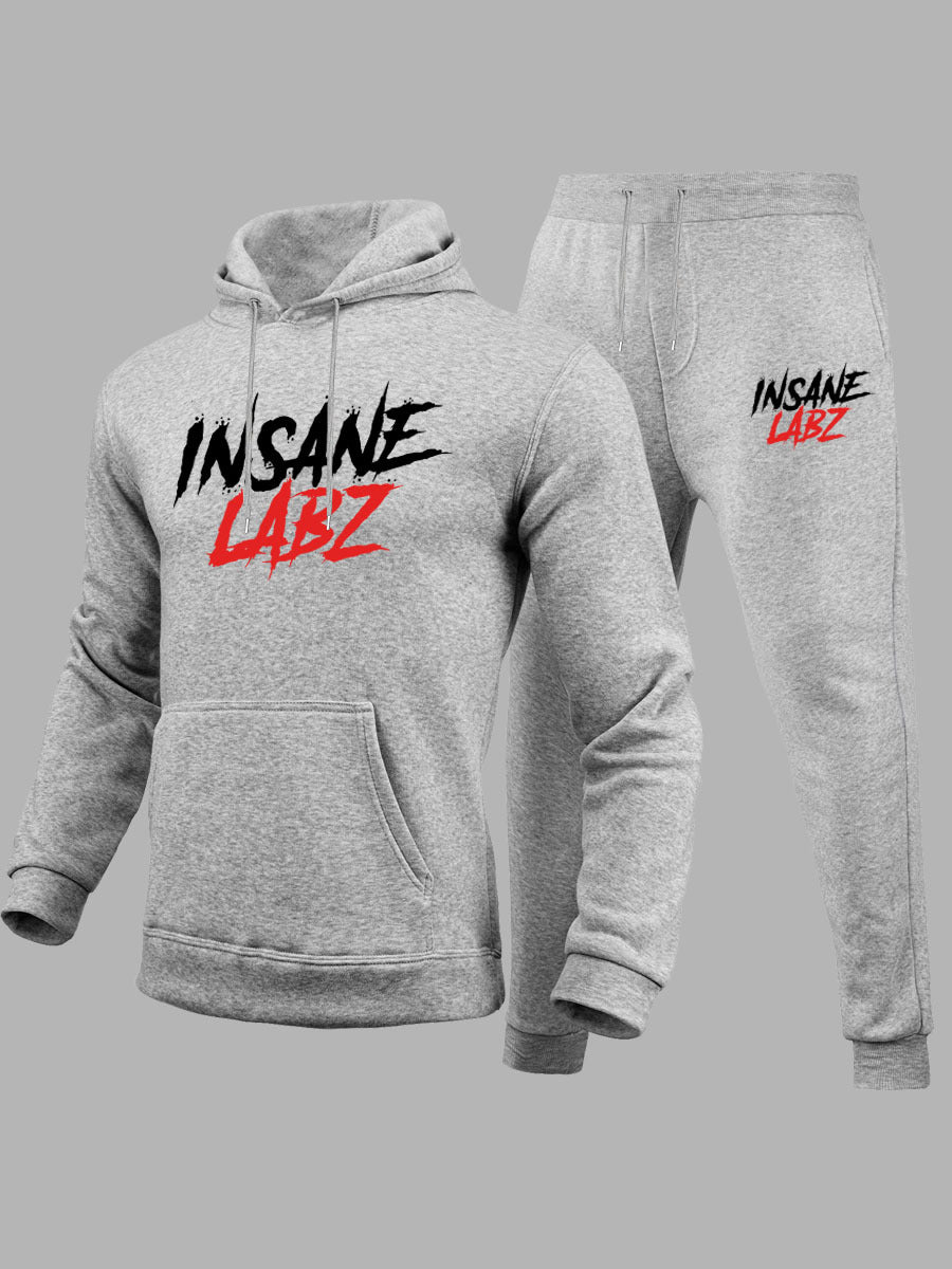 Herren Sportliches Hoodie und Jogginghose Set mit markantem Logo Aliams