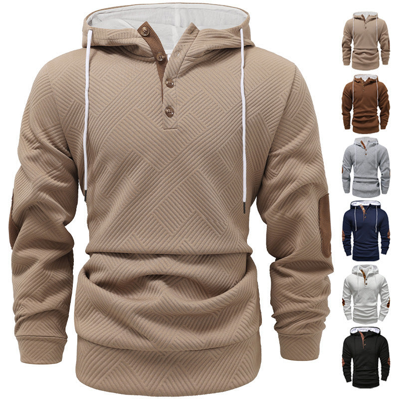Herren Sportlicher Kapuzenpullover mit einzigartigem Strukturdesign und modischen Akzenten Aliams