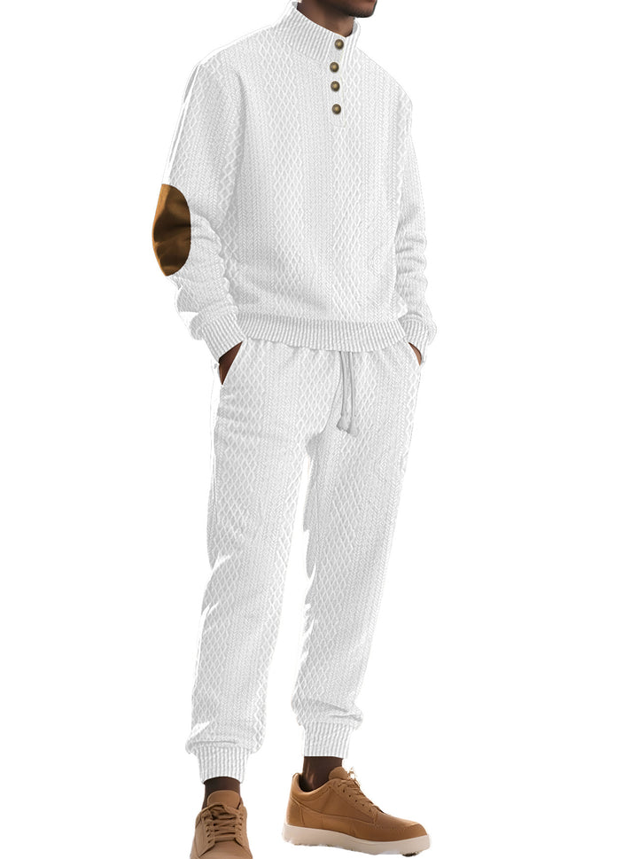 Herren Gemütlicher Strickanzug mit modernem Kragen Aliams