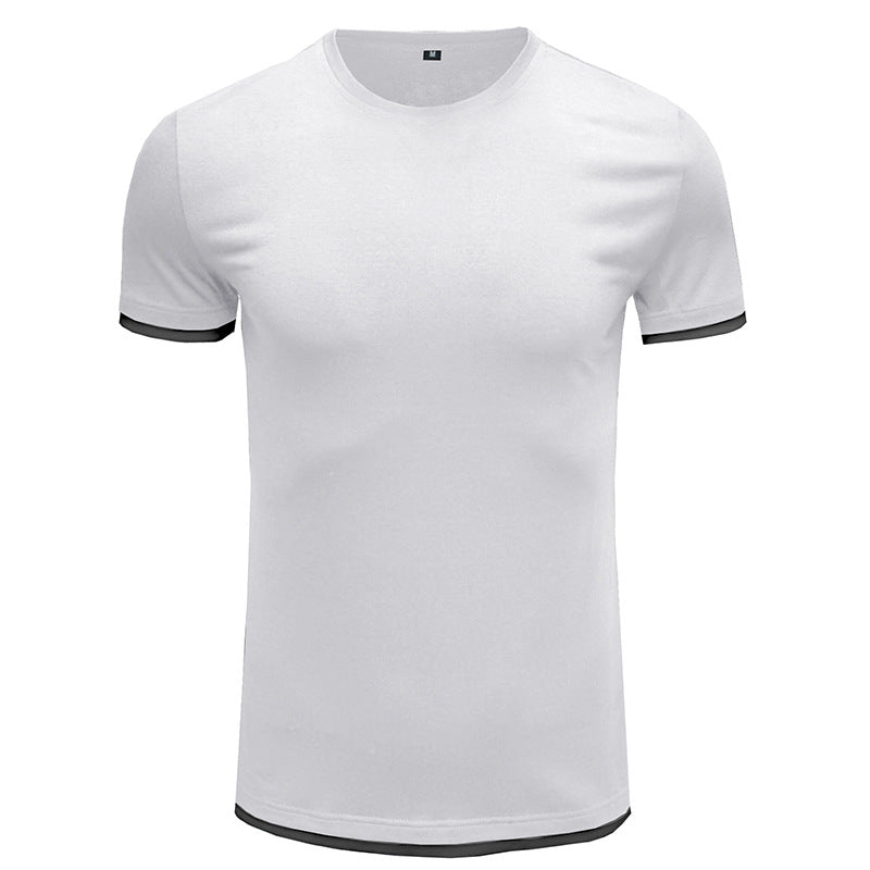 Herren Basic T-Shirt mit kontrastierenden Ärmeln Aliams