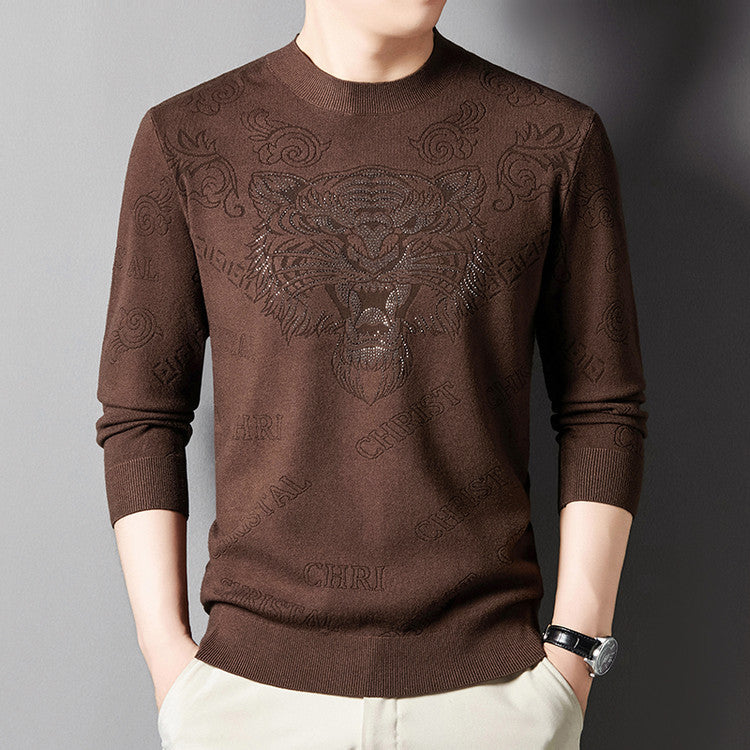 Herren Strickpullover mit einzigartigem Löwenmotiv Aliams