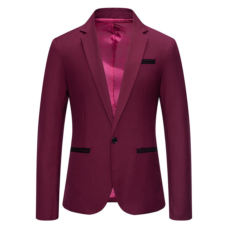 Herren eleganter Blazer mit modischem Schnitt und feinen Akzenten Aliams