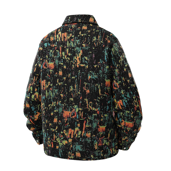 Herren Kunstvolle und lässige Jacke mit Patchwork-Design Aliams