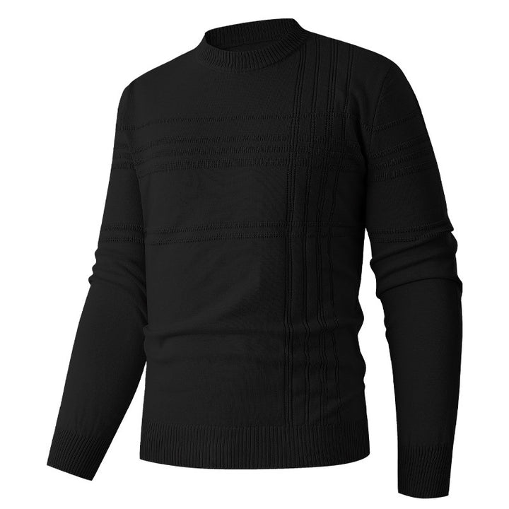 Herren Pullover mit strukturiertem Muster und Rundhalsausschnitt Aliams