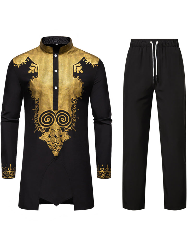 Herren elegantes Kombi-Outfit mit dekorativen Verzierungen Aliams