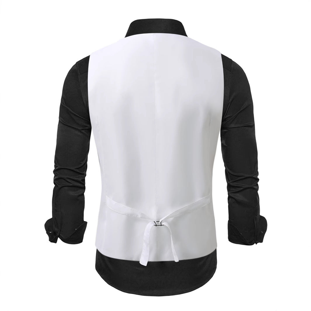 Herren festliche Pailletten Weste Aliams