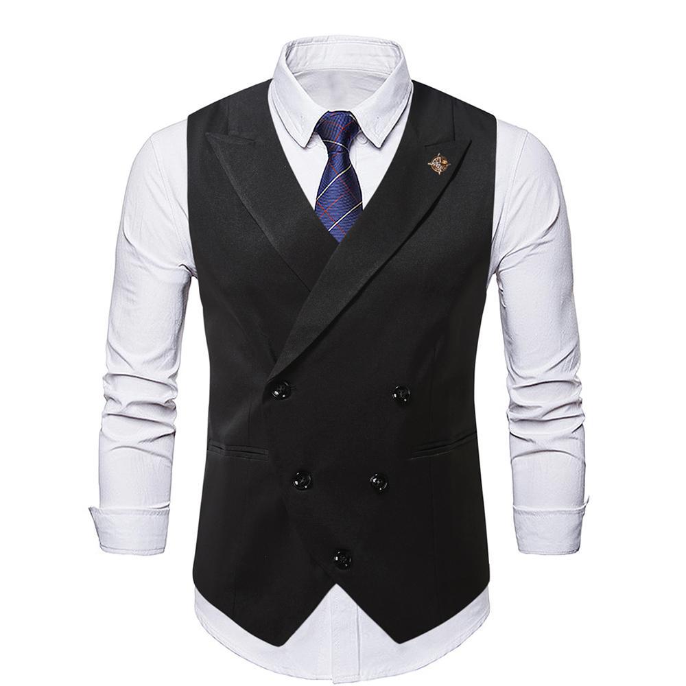 Herren elegante Weste mit doppelter Knopfleiste und modernen Details Aliams