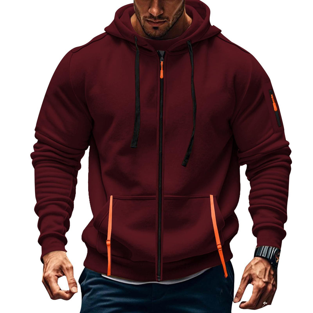 Herren sportlicher Kapuzenpulli mit praktischen Taschen Aliams