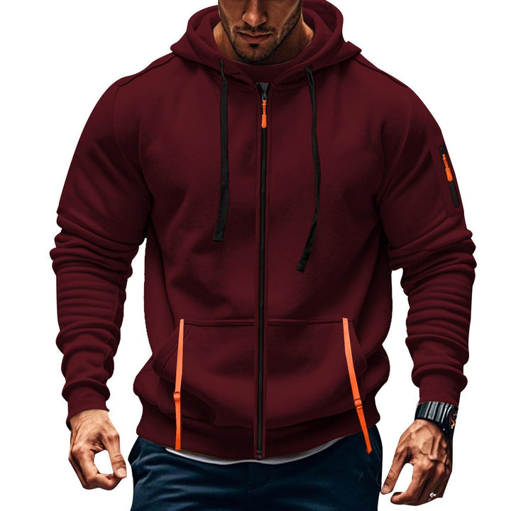 Herren sportlicher Kapuzenpulli mit praktischen Taschen Aliams