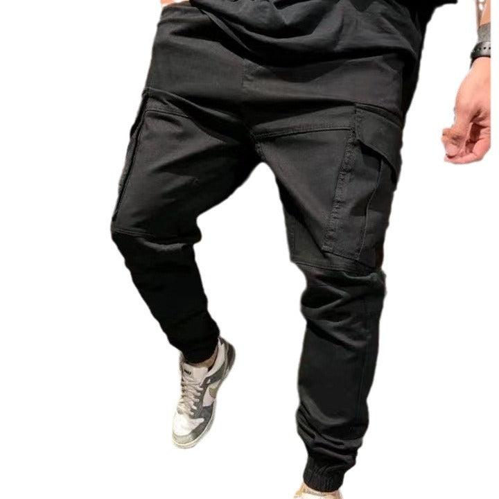 Herren Cargo-Hosen mit elastischem Bund und praktischen Taschen Aliams