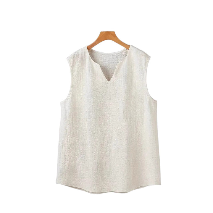 Herren Ärmelloses V-Ausschnitt Shirt aus atmungsaktiven Materialien Aliams