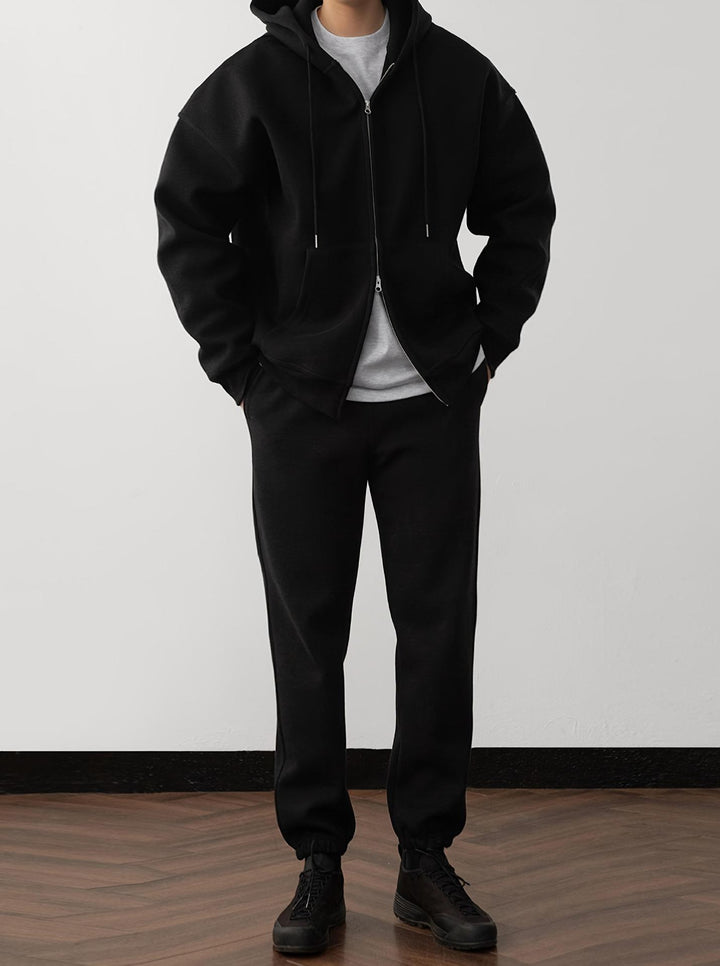 Herren bequeme Freizeitjacke mit passender Jogginghose Aliams