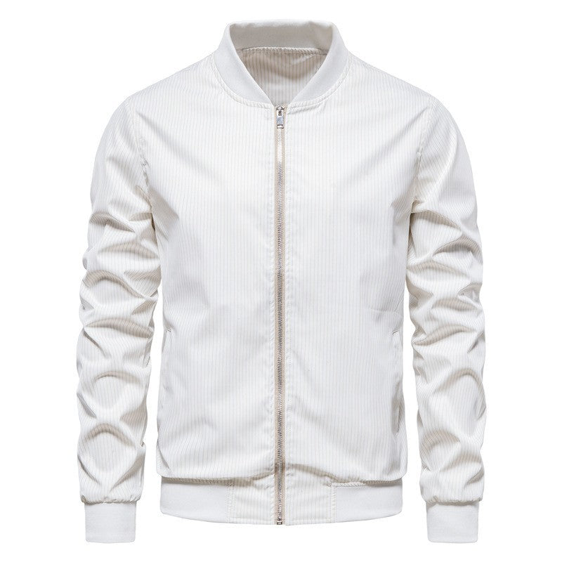 Herren Bomberjacke mit feinem Streifenmuster und elastischen Bünchen Aliams
