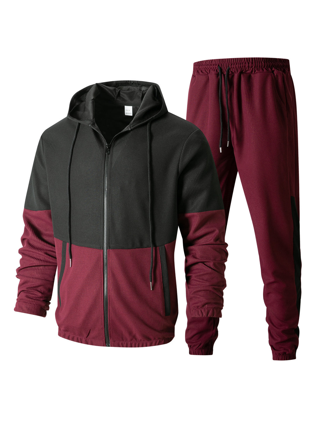 Herren sportliches Kapuzenset mit kontrastierenden Stoffstrukturen und praktischen Taschen Aliams