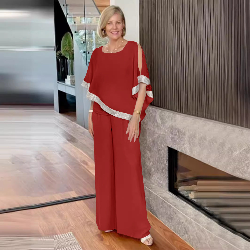 Damen Elegant geschnittenes Zweiteiliges Ensemble Aliams