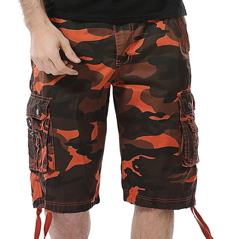 Herren Cargoshorts mit multifunktionalen Taschen und camouflagemuster Aliams