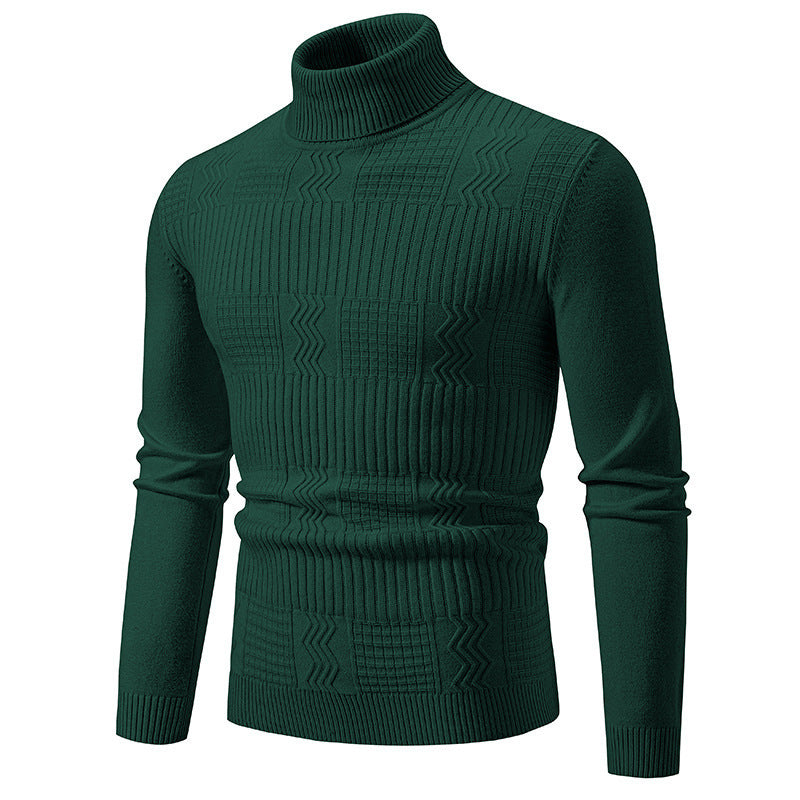 Herren eleganter Rollkragenpullover mit strukturiertem Design Aliams