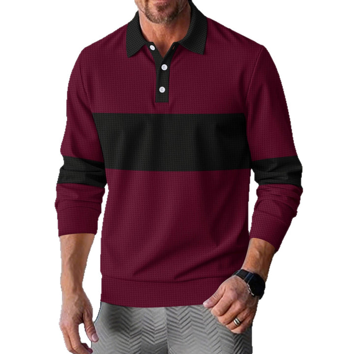 Herren sportliches Poloshirt mit innovativem Anlasskragen Aliams