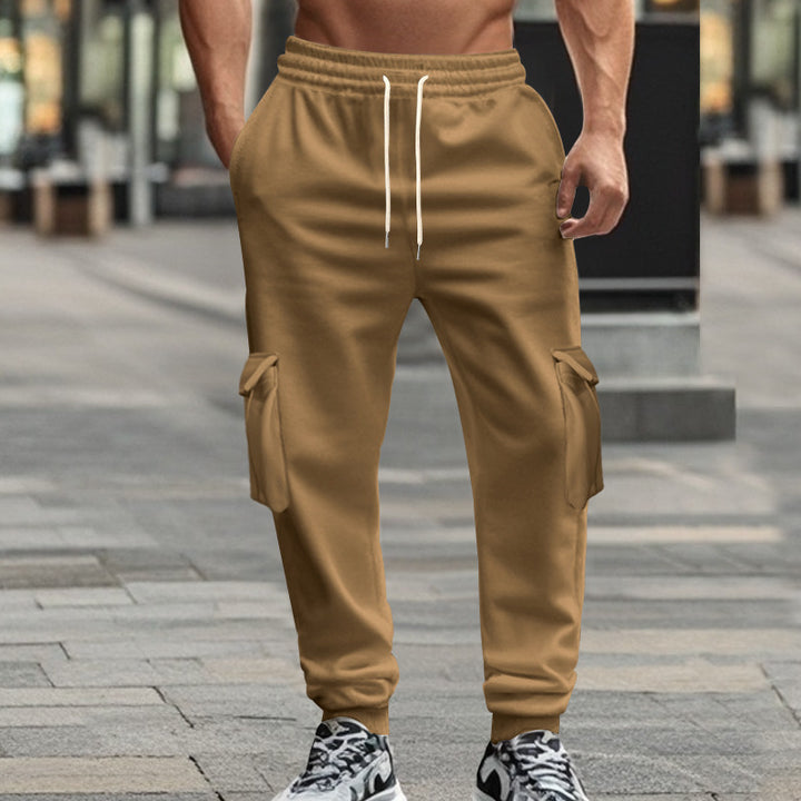 Herren Cargo-Jogginghose mit elastischem Bund und praktischen Taschen Aliams