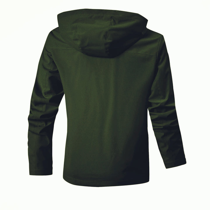 Herren funktionale wetterfeste Jacke mit Kapuze und mehreren Taschen Aliams