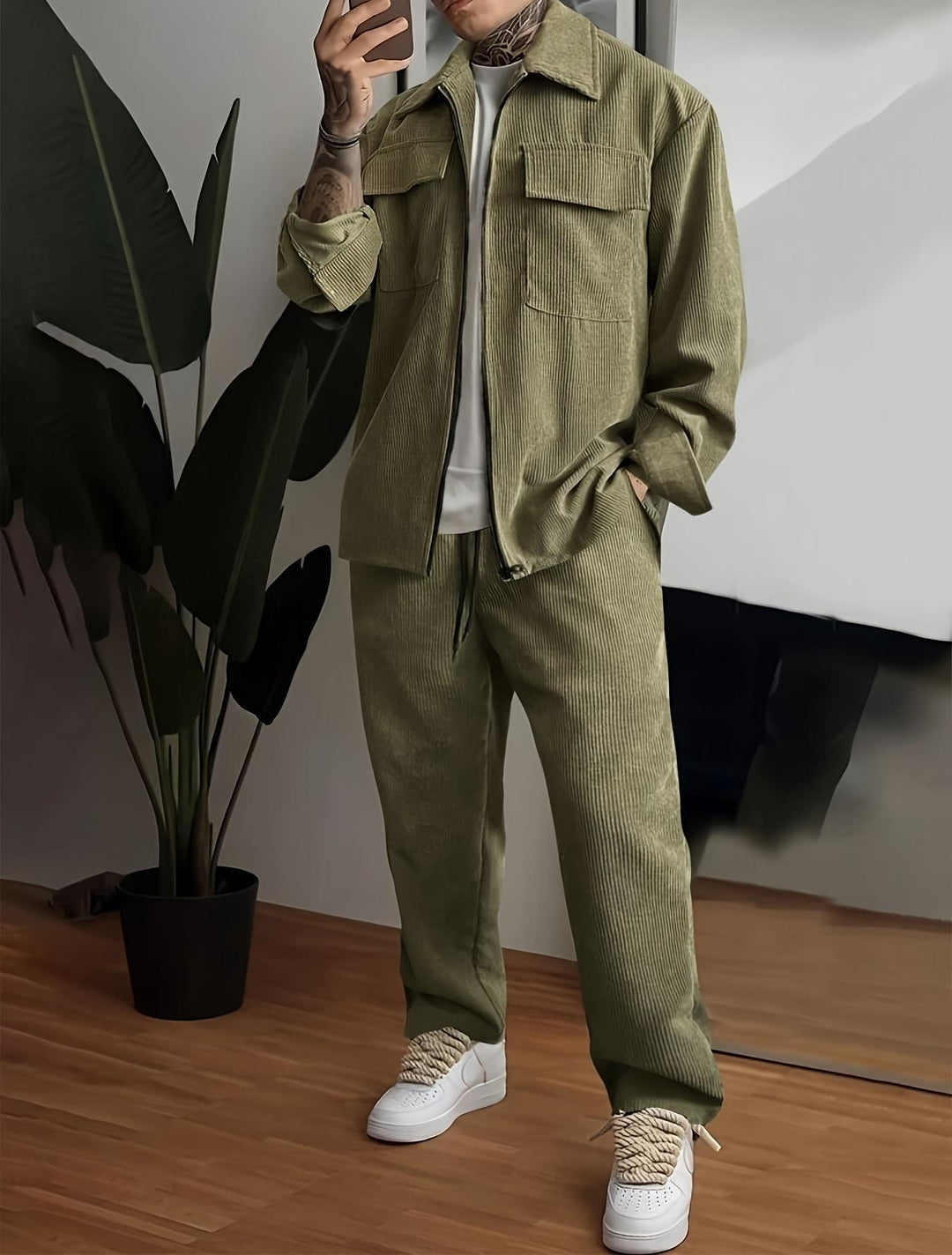 Herren Flanelljacke mit praktischen Taschen Aliams