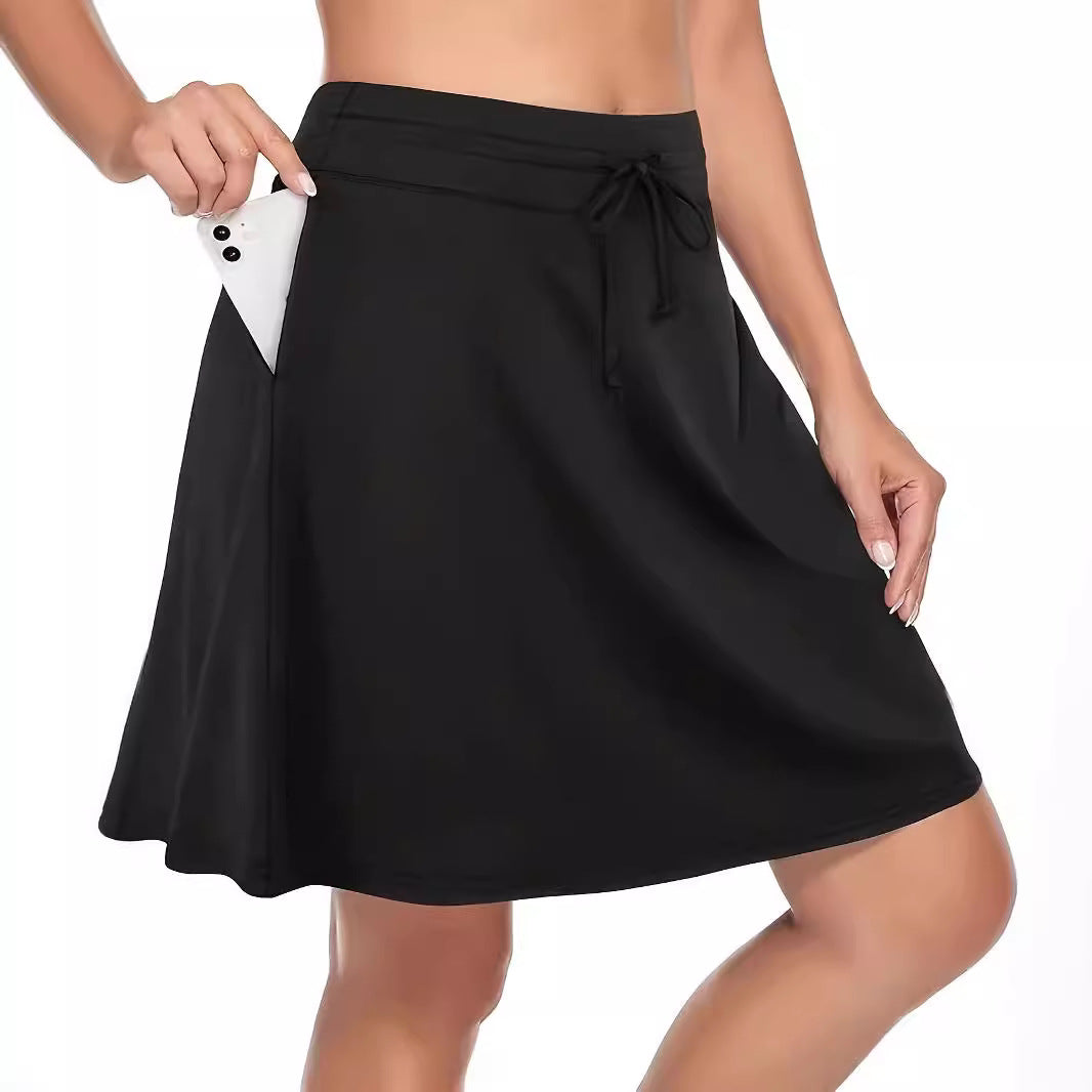 Damen Funktionelle Strandshorts mit Floralem Überwurf Aliams