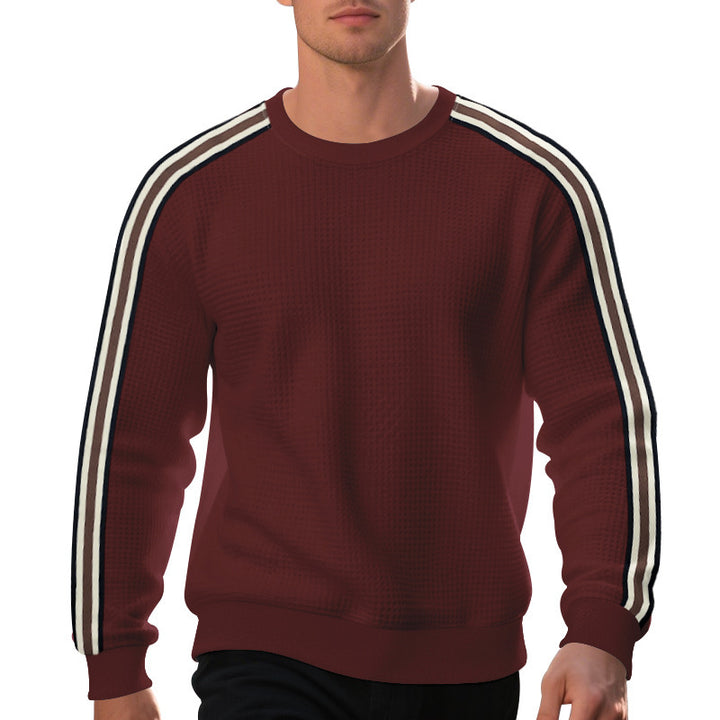 Herren Sportlicher Sweatshirt mit strukturiertem Design und seitlichen Streifen Aliams