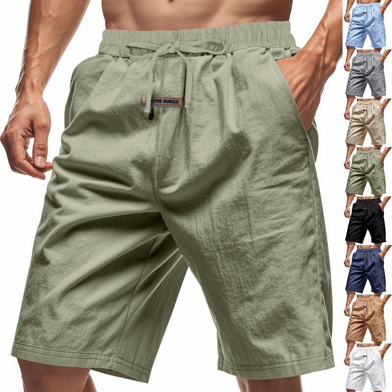 Herren lässige Strandshorts mit elastischem Bund und verstellbarem Kordelzug Aliams