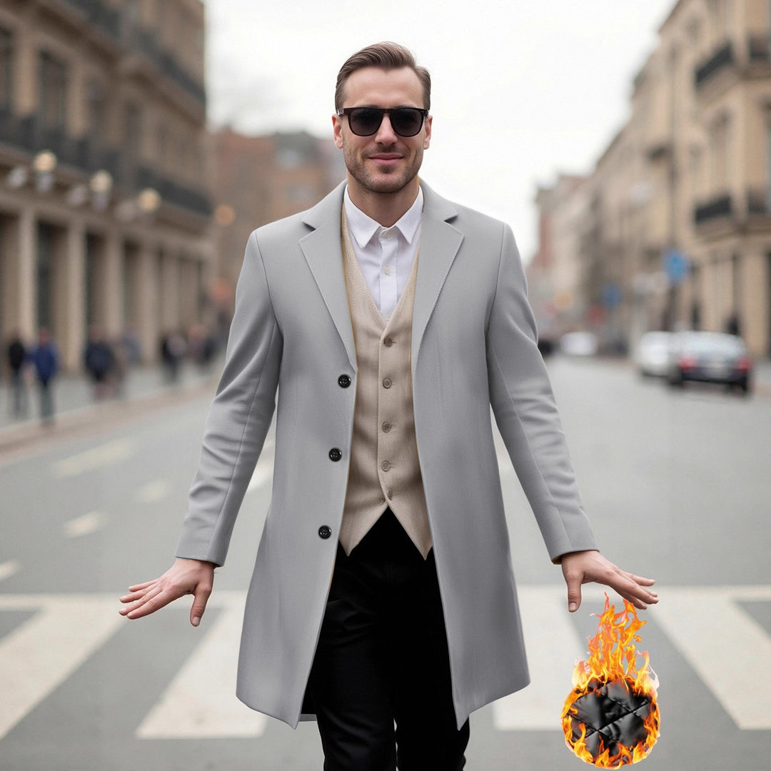 Herren eleganter Langmantel mit modernem Schnitt und optimalem Tragekomfort Aliams