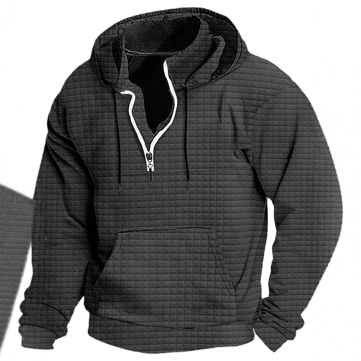 Herren Kapuzenpullover mit innovativem Reißverschluss und strukturiertem Design Aliams