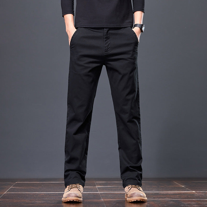 Herren bequeme Chinohose mit elastischem Bund und praktischen Taschen Aliams