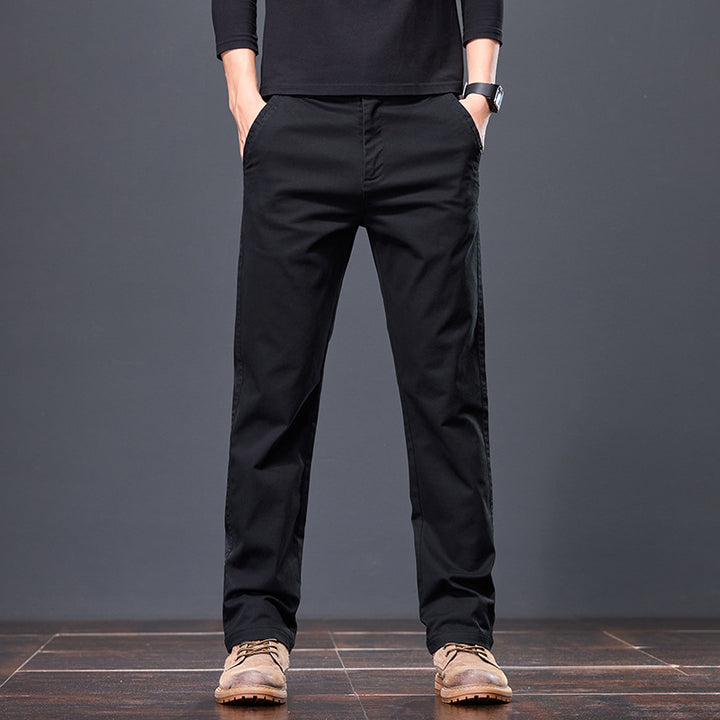 Herren bequeme Chinohose mit elastischem Bund und praktischen Taschen Aliams