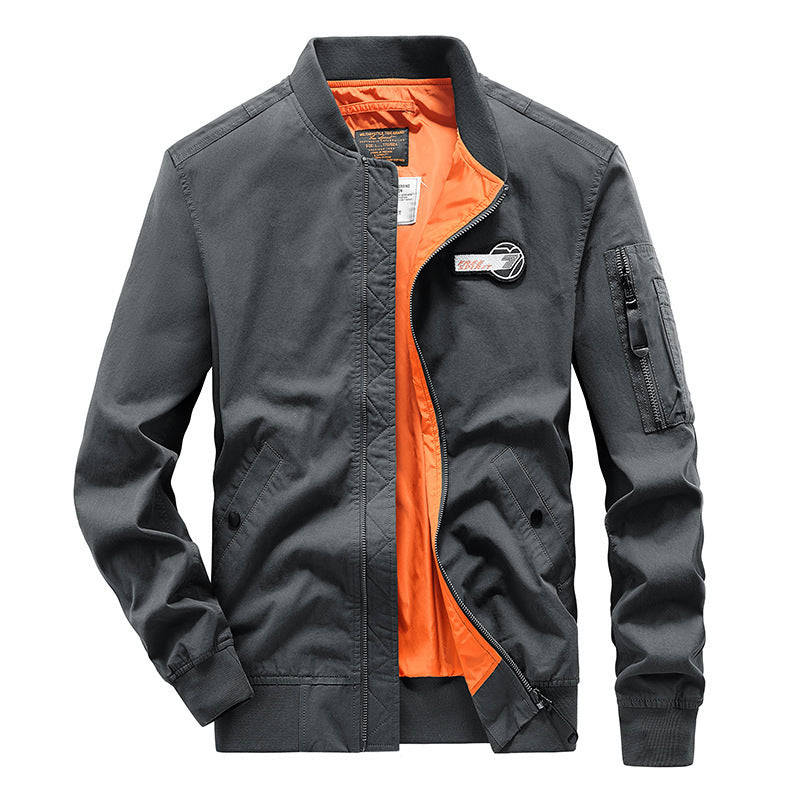 Herren Bomberjacke mit seitlichen Eingrifftaschen und praktischen Ärmeltaschen Aliams