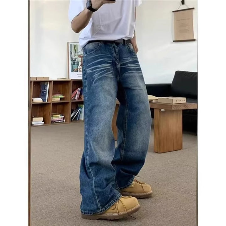 Herren weite Jeans mit lässigem Schnitt Aliams