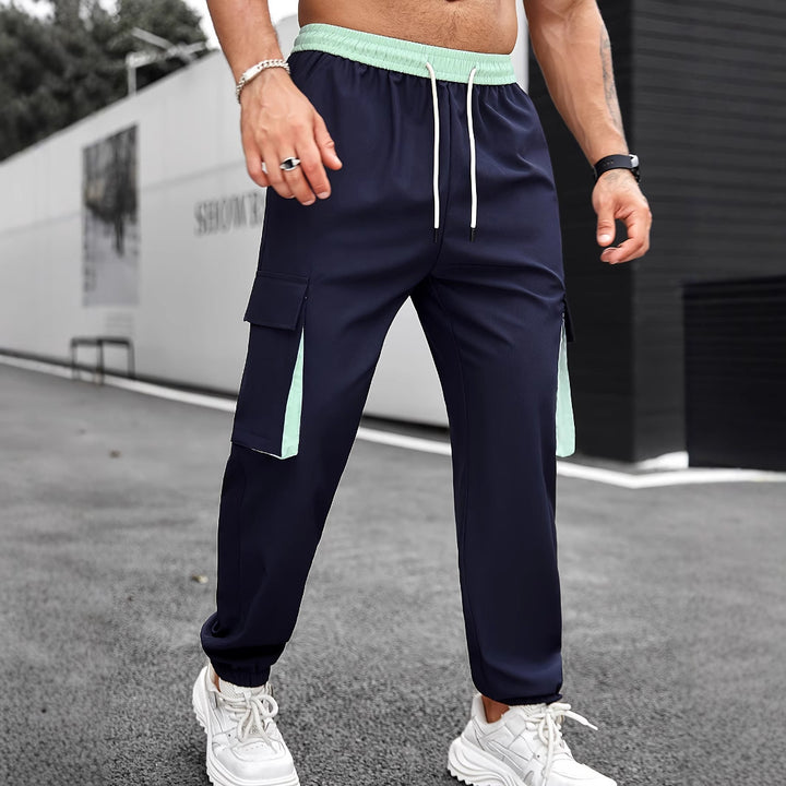 Herren Sportliche Cargo-Hose mit seitlichen Taschen Aliams