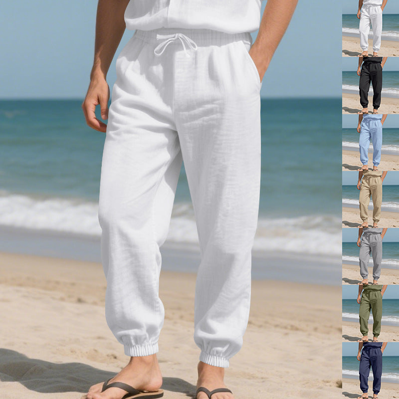 Herren Freizeit Jogginghose mit elastischem Bund und seitlichen Taschen Aliams