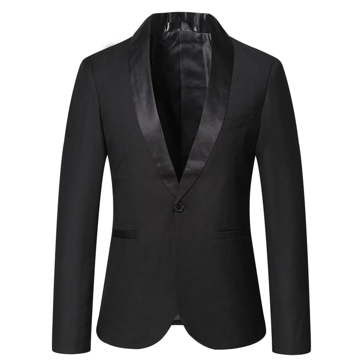 Herren eleganter Smoking-Blazer mit schickem Satinrevers Aliams