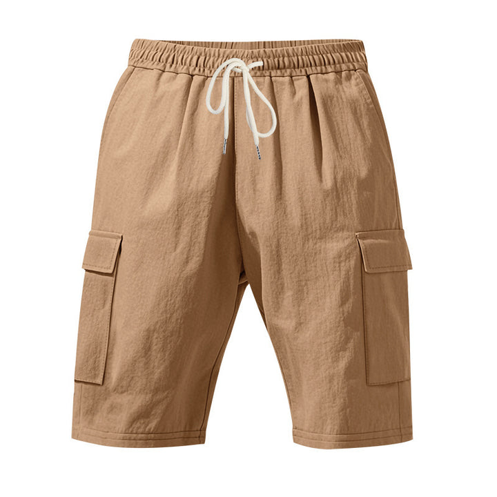 Herren Cargo-Shorts mit mehreren praktischen Taschen und elastischem Bund Aliams