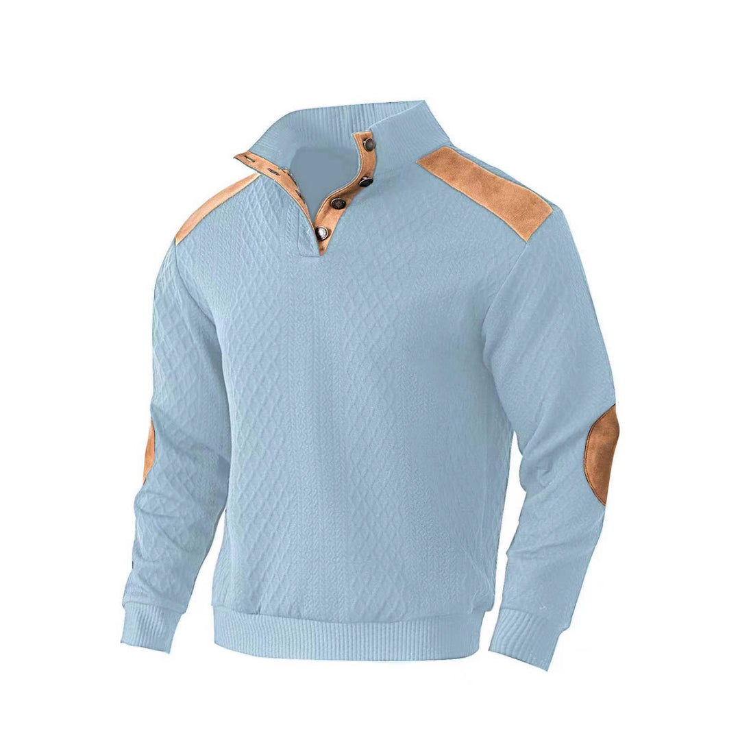 Herren Strickpullover mit einzigartigem Stehkragen und modischen Details Aliams