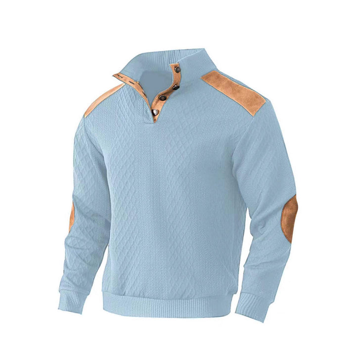 Herren Strickpullover mit einzigartigem Stehkragen und modischen Details Aliams