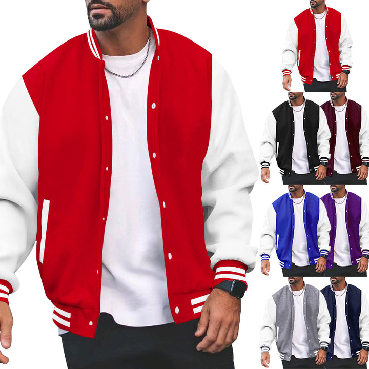 Herren Varsity-Jacke mit kontrastierenden Ärmeln und sportlichem Design Aliams