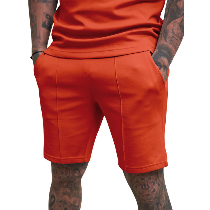 Herren sportliche Shorts mit funktionalen Eingrifftaschen und verstellbarem Bund Aliams