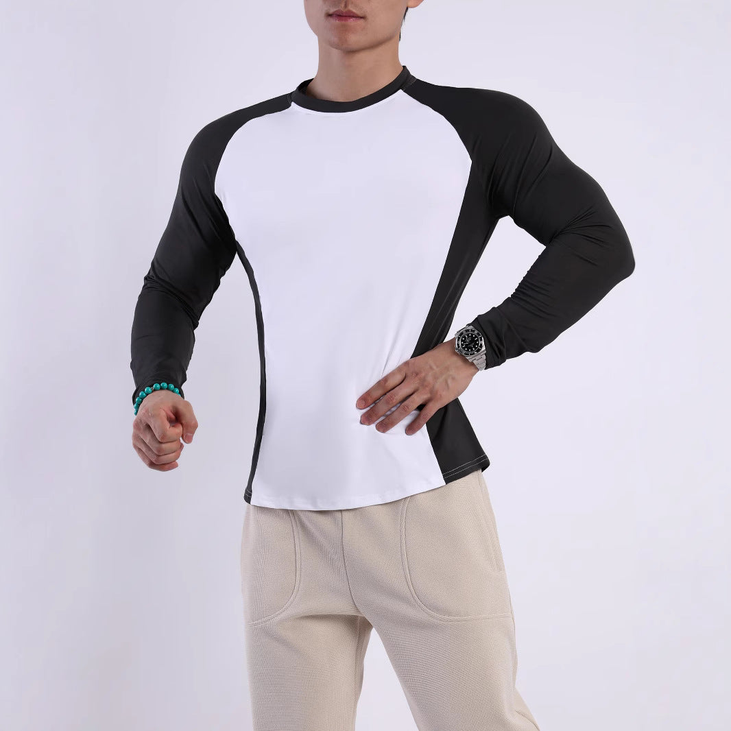 Herren Sport-Langarmshirt mit atmungsaktiven Einsätzen und ergonomischem Schnitt Aliams