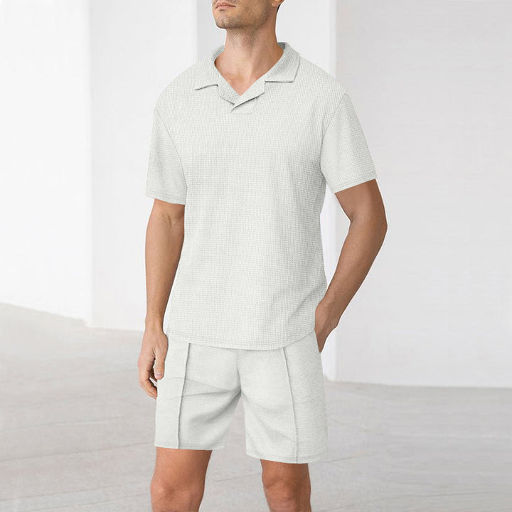 Herren angenehm leichtes Kurzarm-Set mit strukturiertem Design Aliams