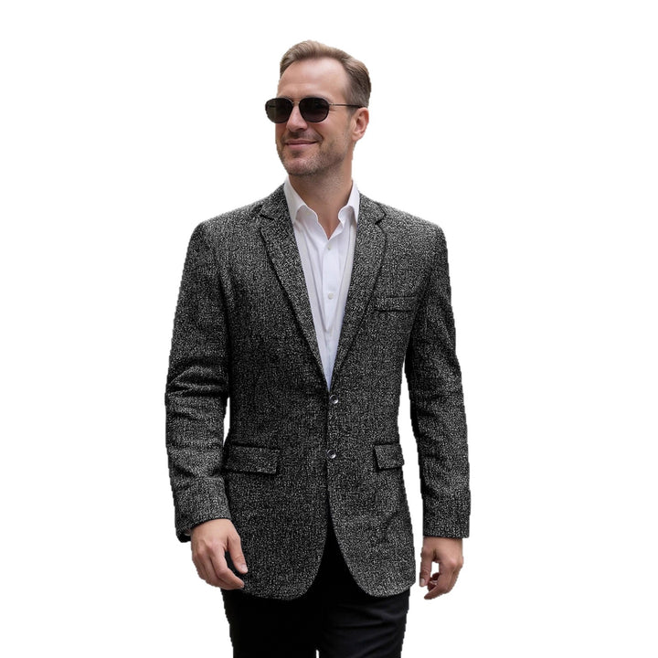 Herren eleganter Blazer aus strukturiertem Gewebe Aliams