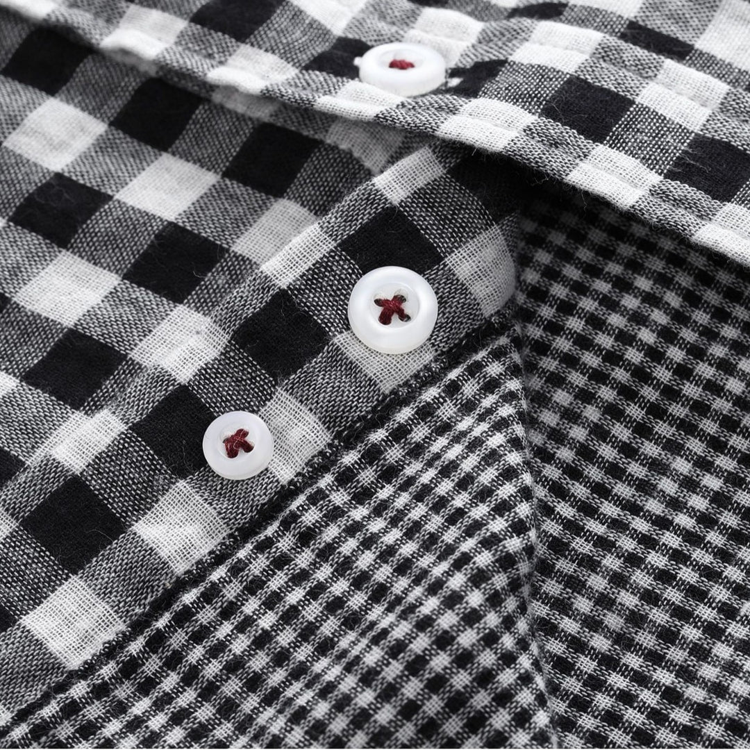 Herren Karomuster Hemd mit Brusttasche und lässigem Schnitt Aliams