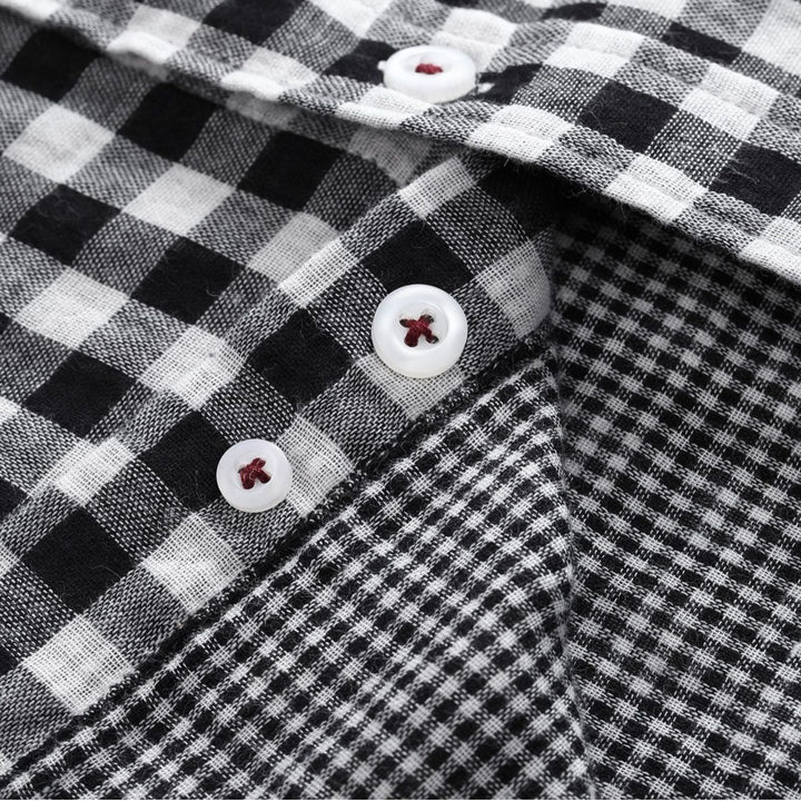 Herren Karomuster Hemd mit Brusttasche und lässigem Schnitt Aliams